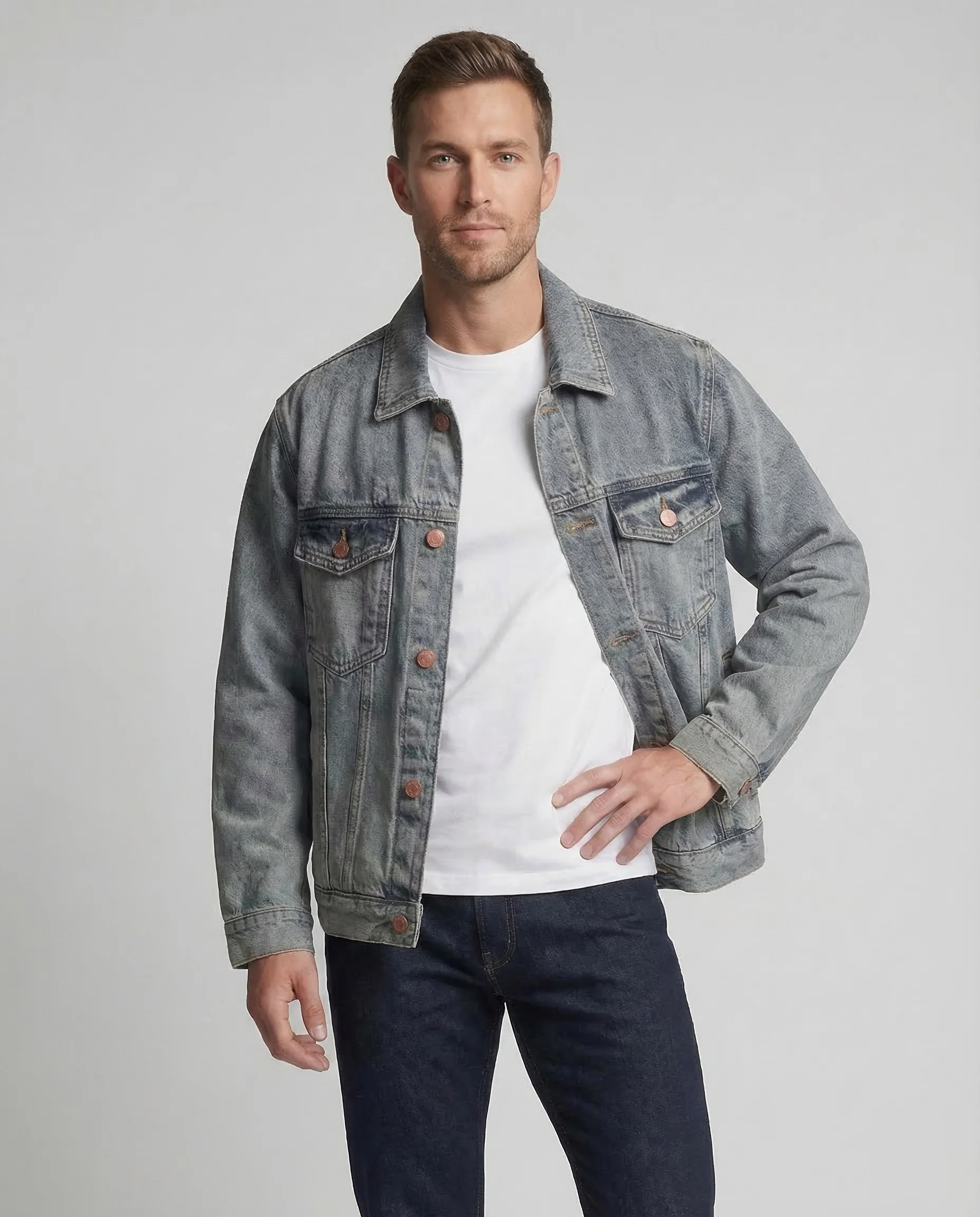 Unisex Jeansjacke Weit - Image 2