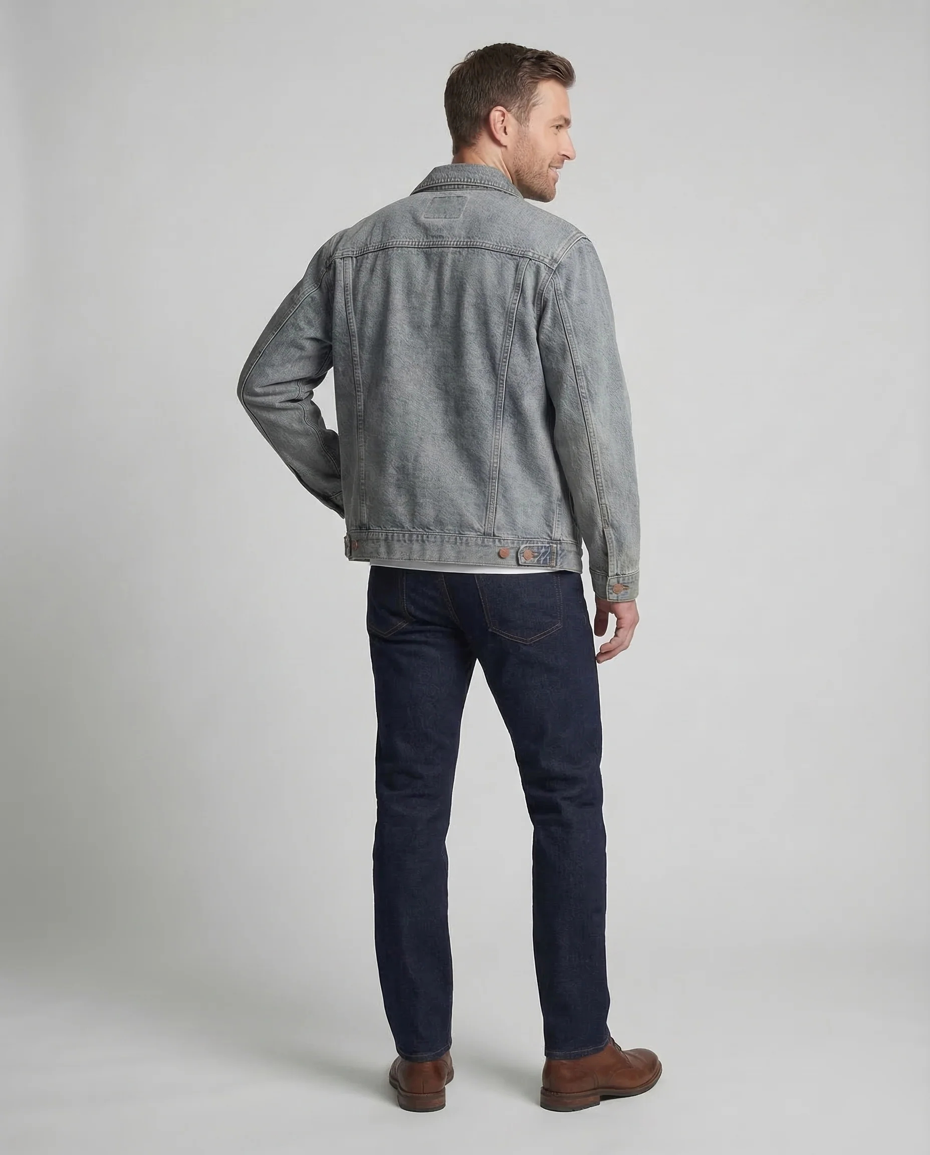 Unisex Jeansjacke Weit - Image 4