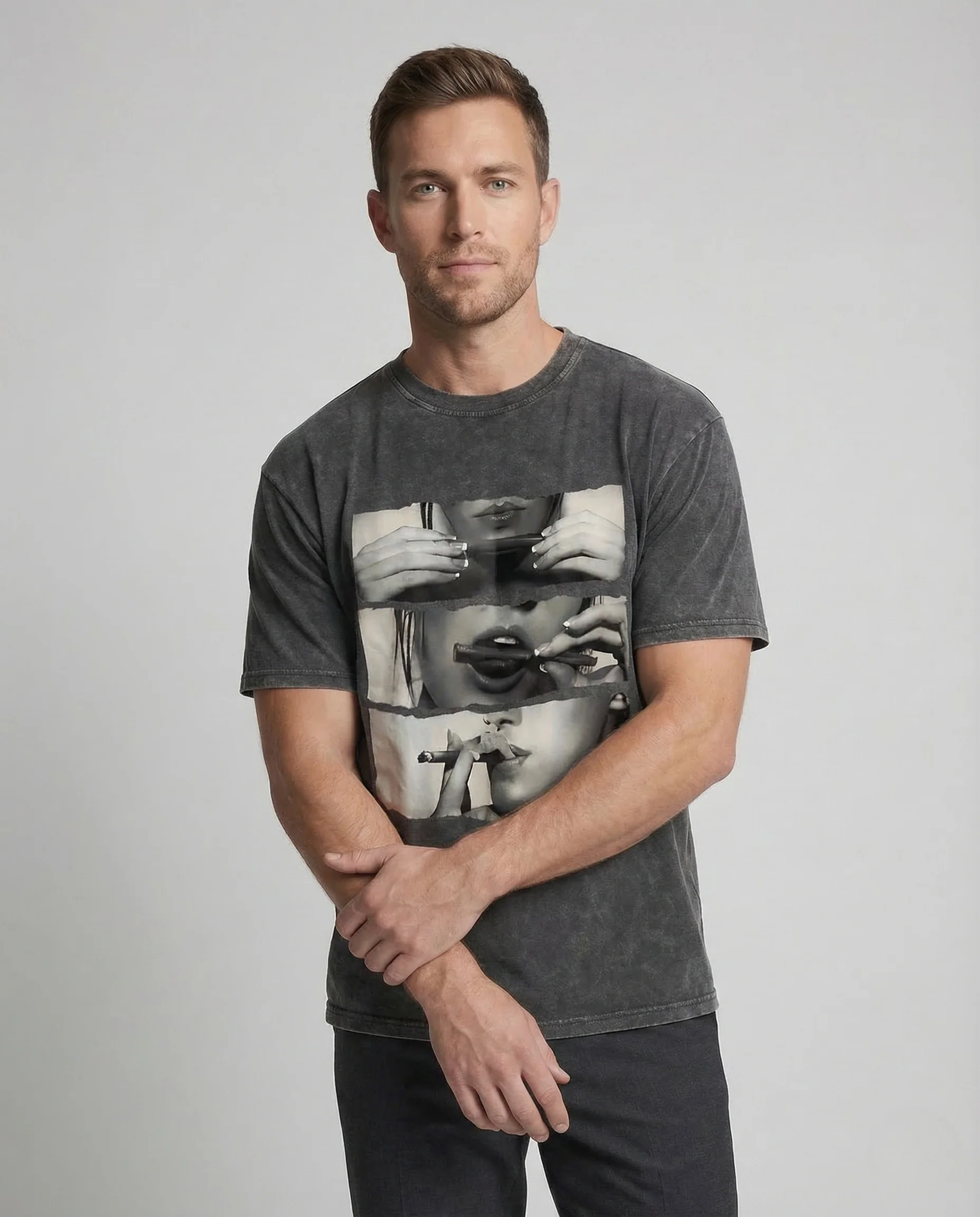 Unisex T Shirt Oversize Fotoprint Baumwolle - Image 2