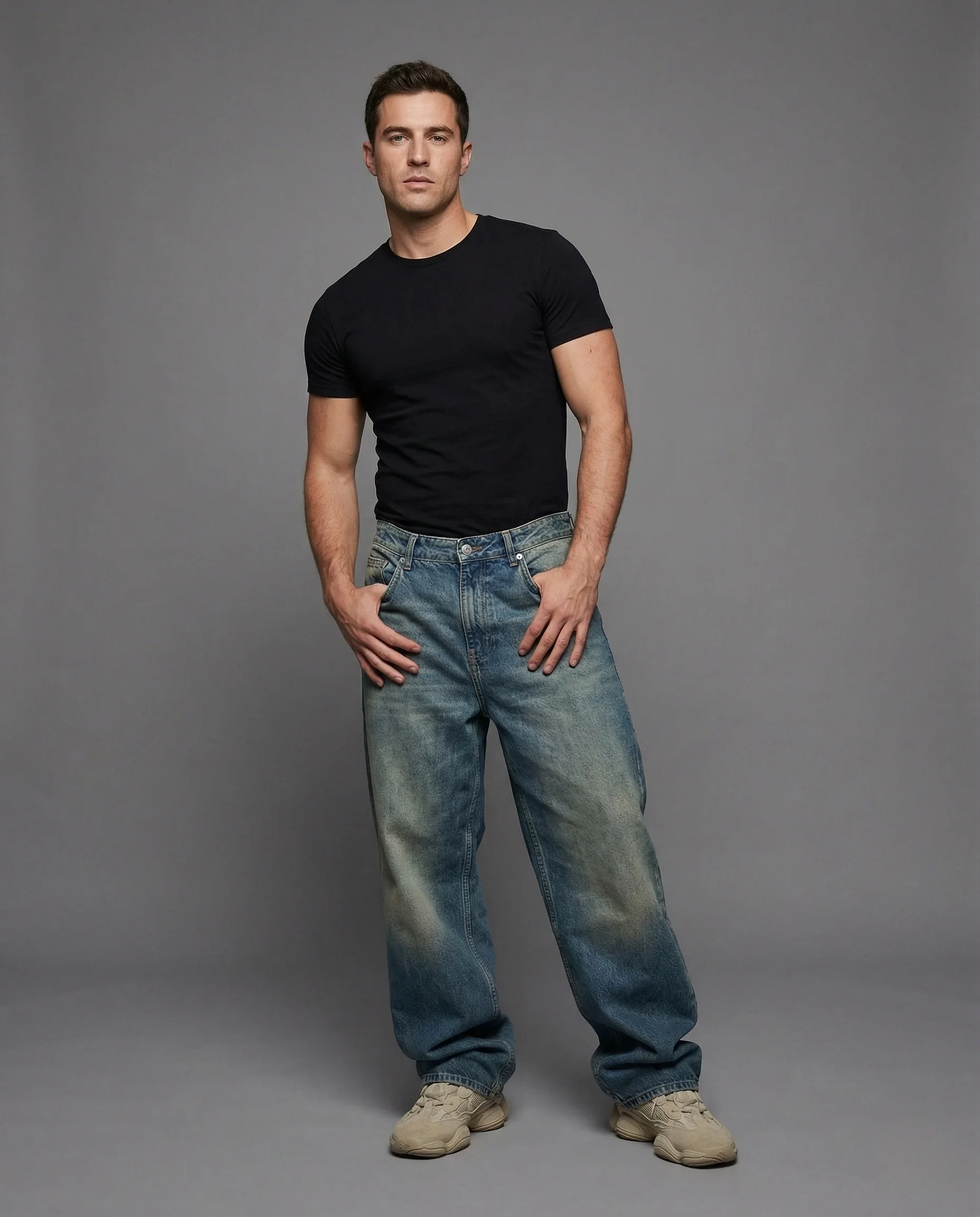 Unisex Baggy Jeans Used Look