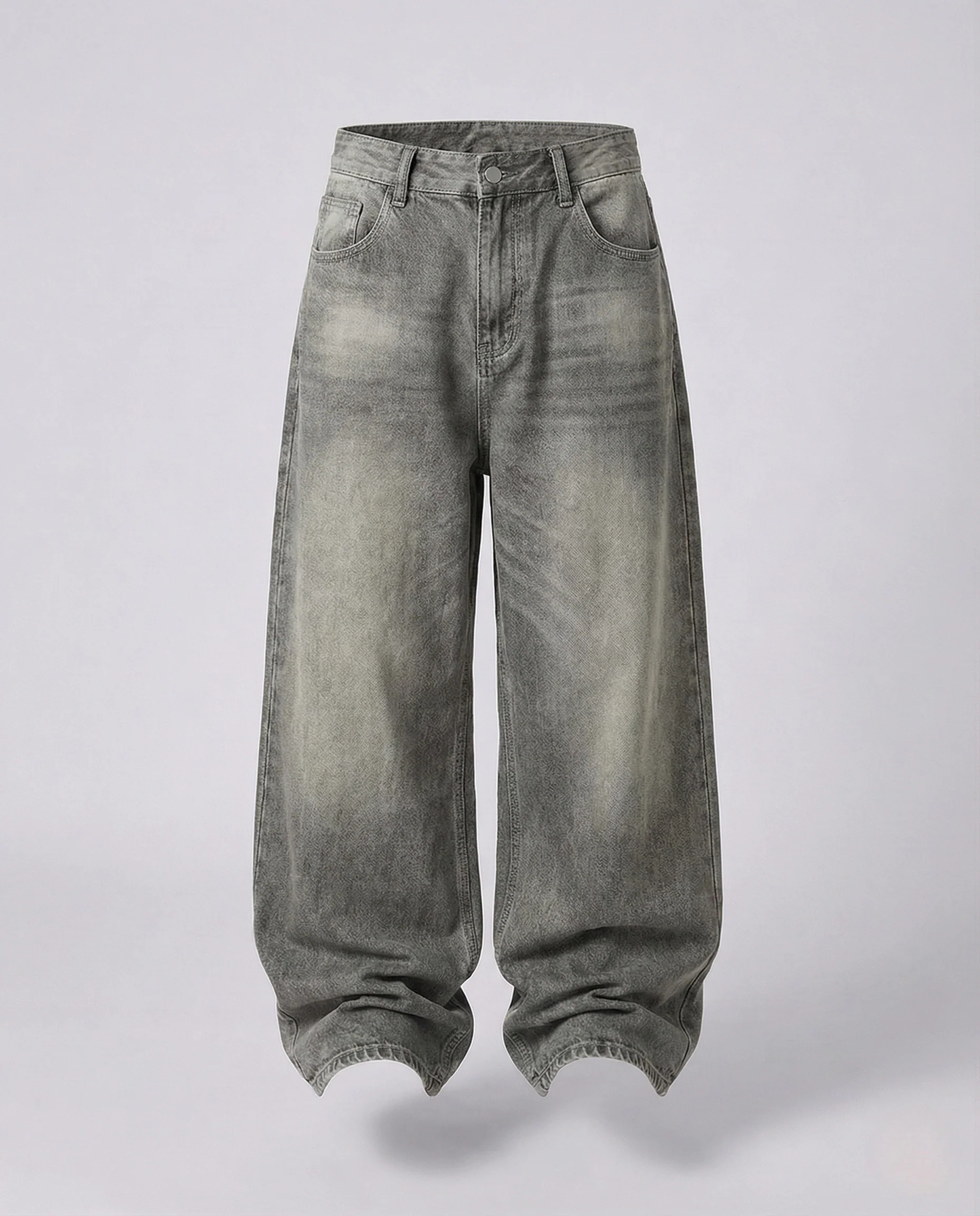 Unisex Baggy Jeans Used Look - Image 8