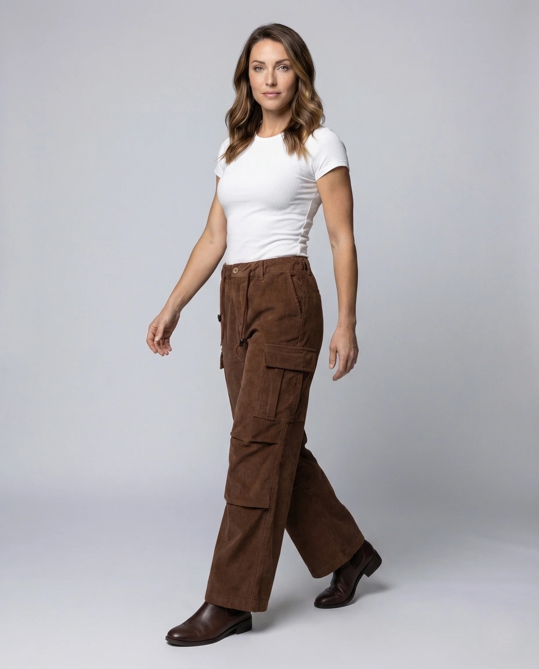Unisex Cord Cargo Hose Kordelzug