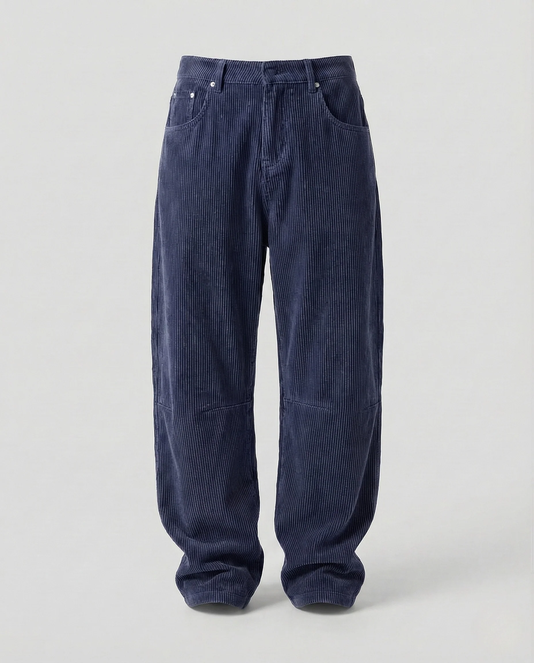 Unisex Weite Cordhose mit Feiner Struktur und Knieabnähern - Image 8