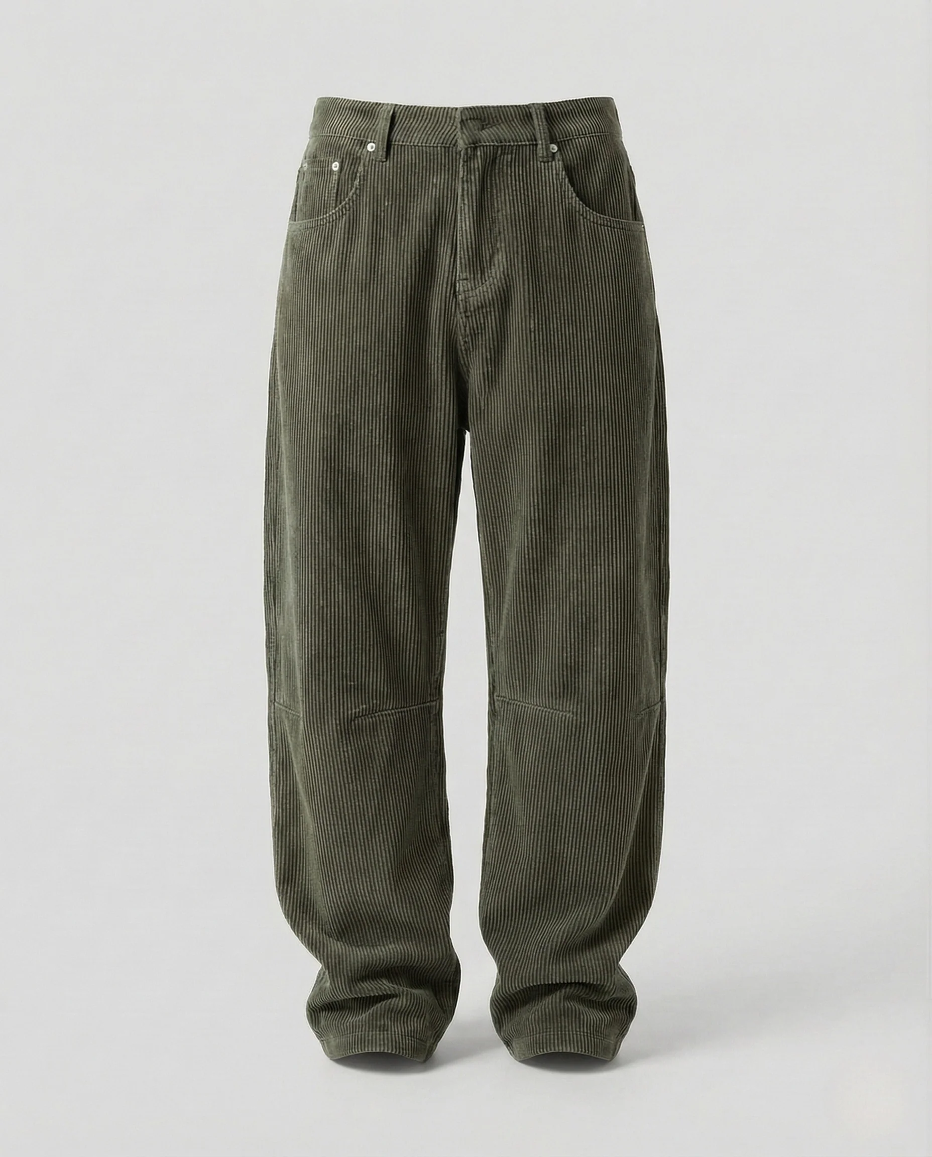 Unisex Weite Cordhose mit Feiner Struktur und Knieabnähern - Image 9