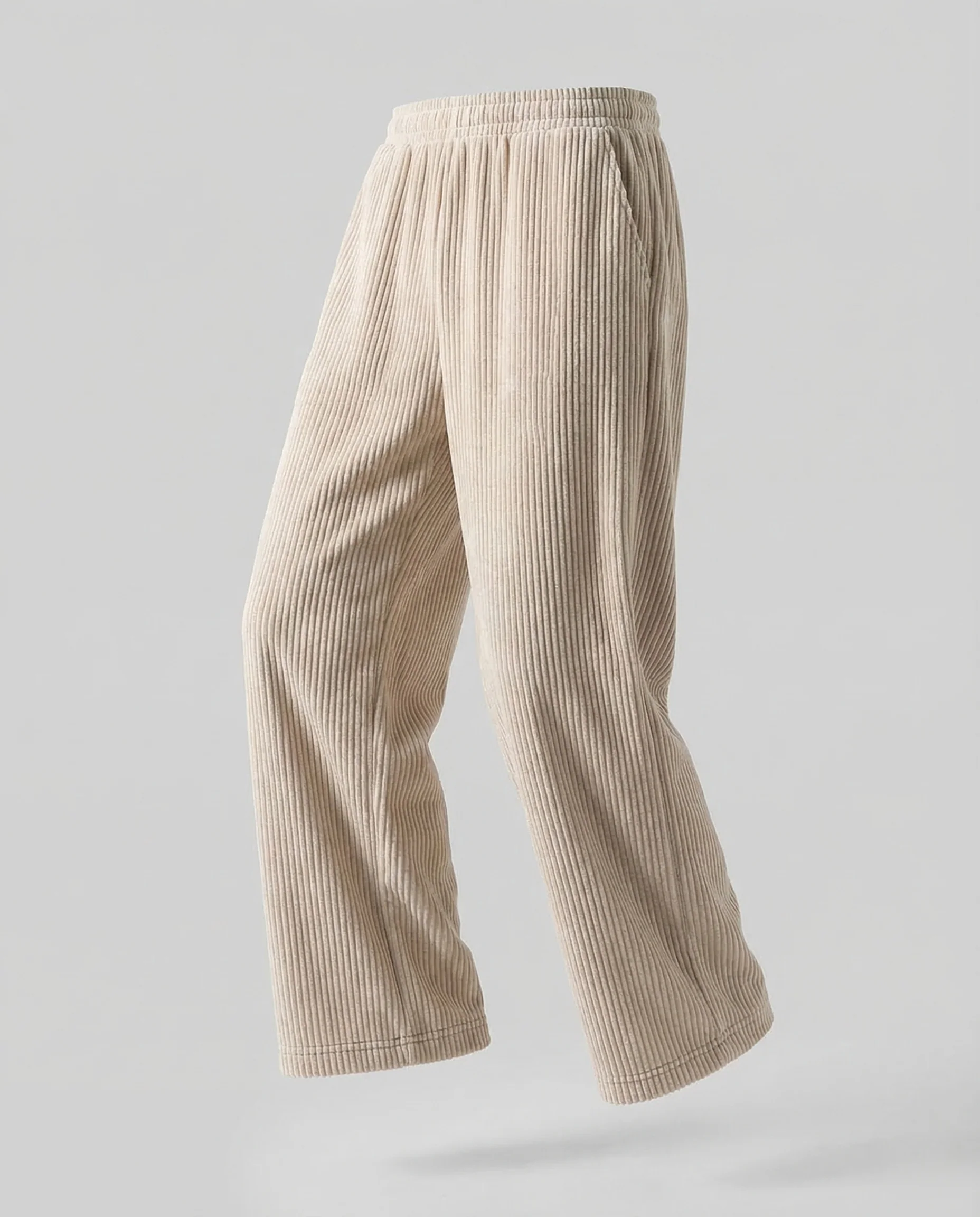 Unisex Cordhose Weit Kordelzug Saum - Image 5