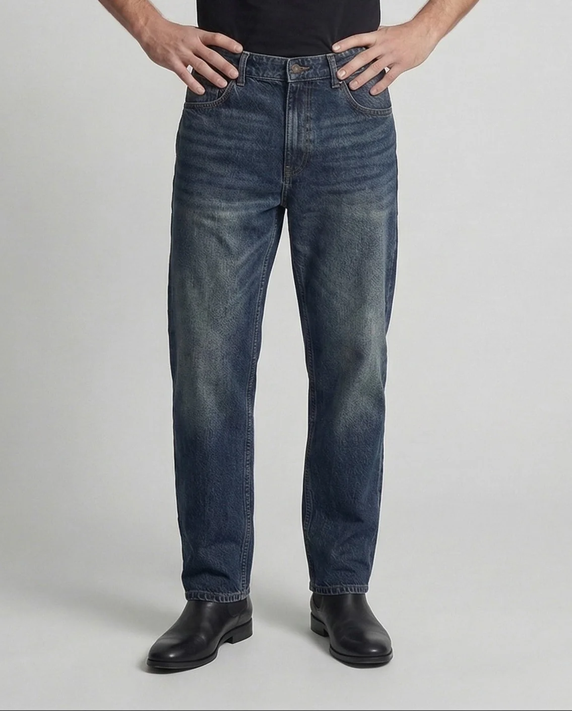 Unisex Denim Jeans Gerade Used - Image 2