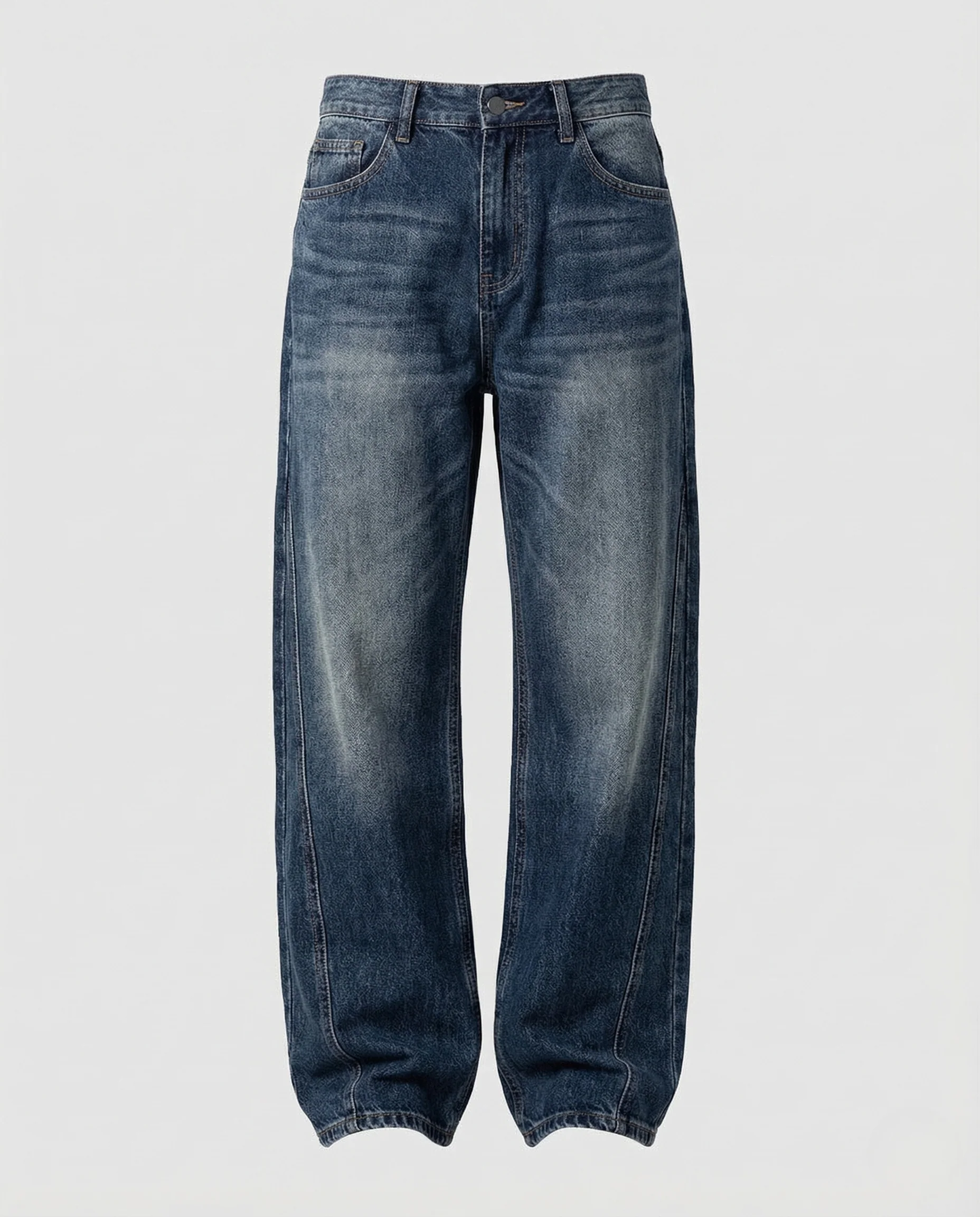 Unisex Denim Jeans Gerade Used - Image 5
