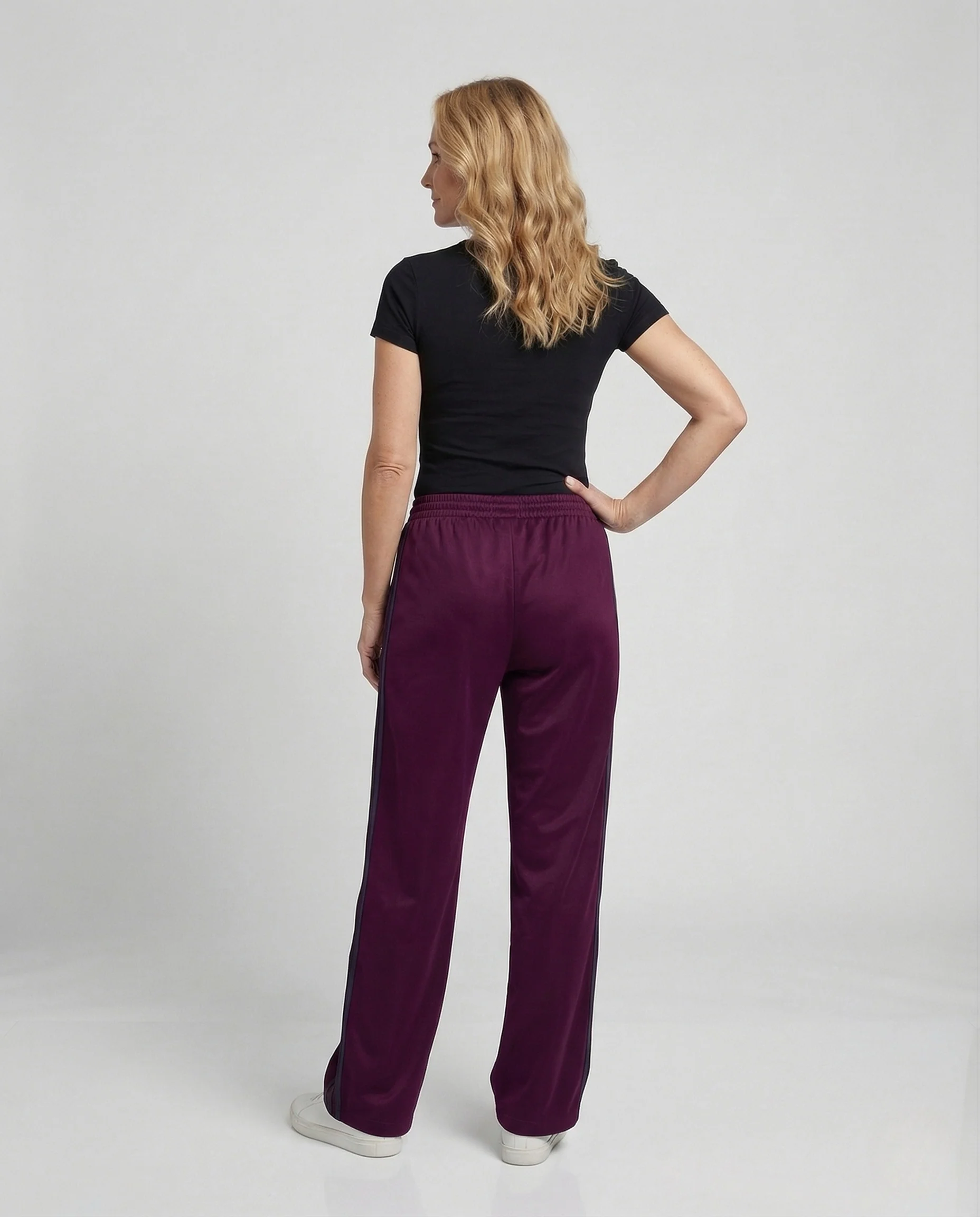 Unisex Trainingshose Satin mit Reißverschlusstaschen - Image 4