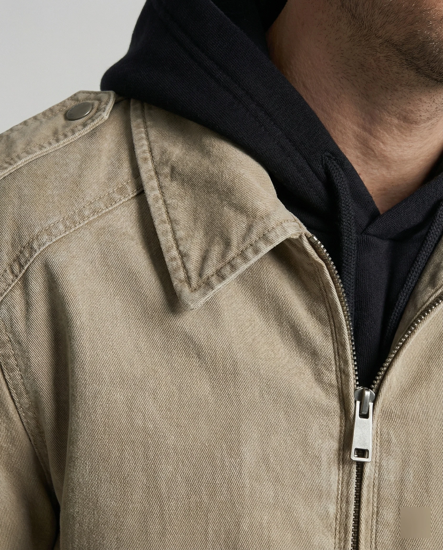 Warme Herren Daunenjacke mit Stehkragen aus gewaschener Baumwolle - Image 2