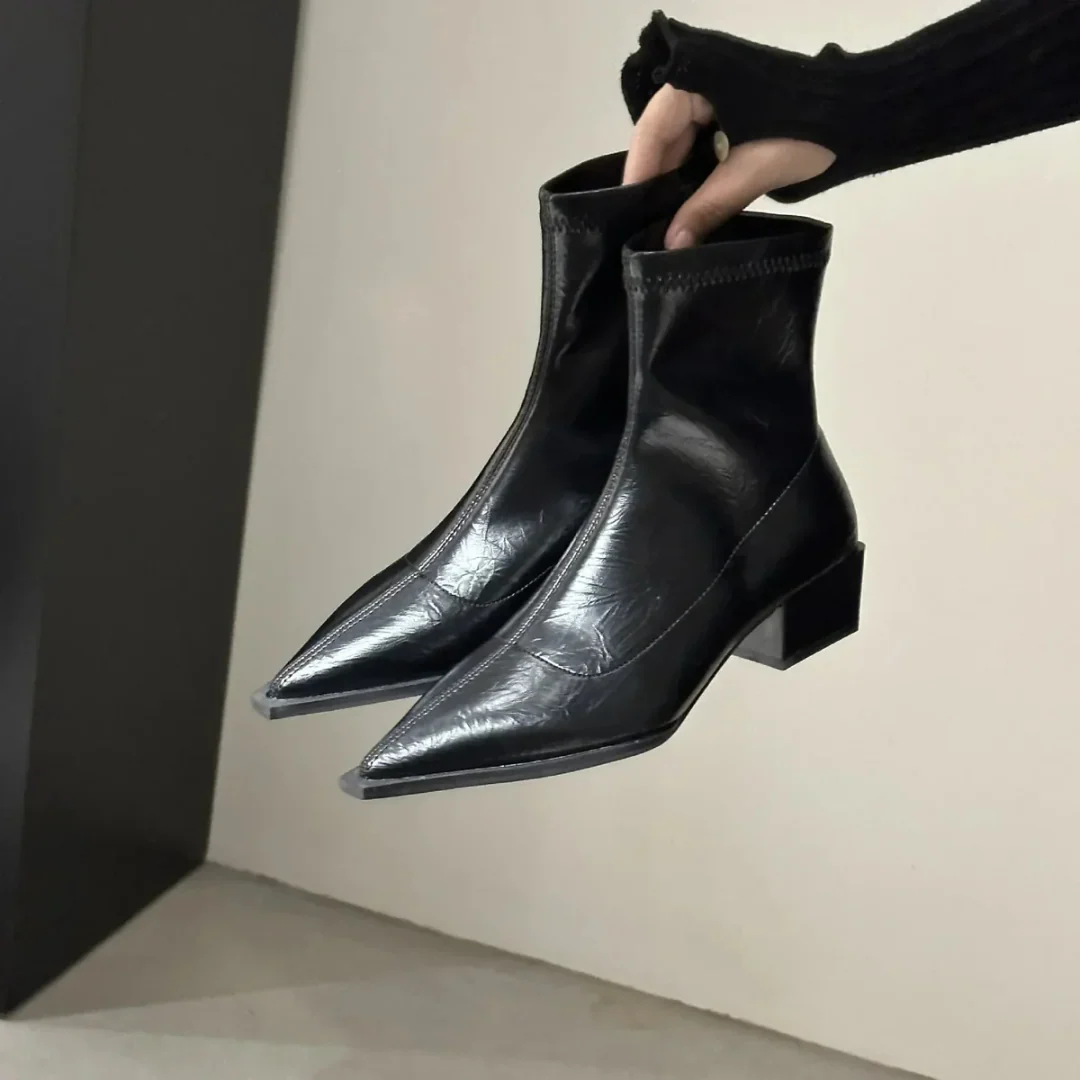 Warme Weiche Elegante Bequeme Flauschige Stiefelette Heidi Mode - Image 3