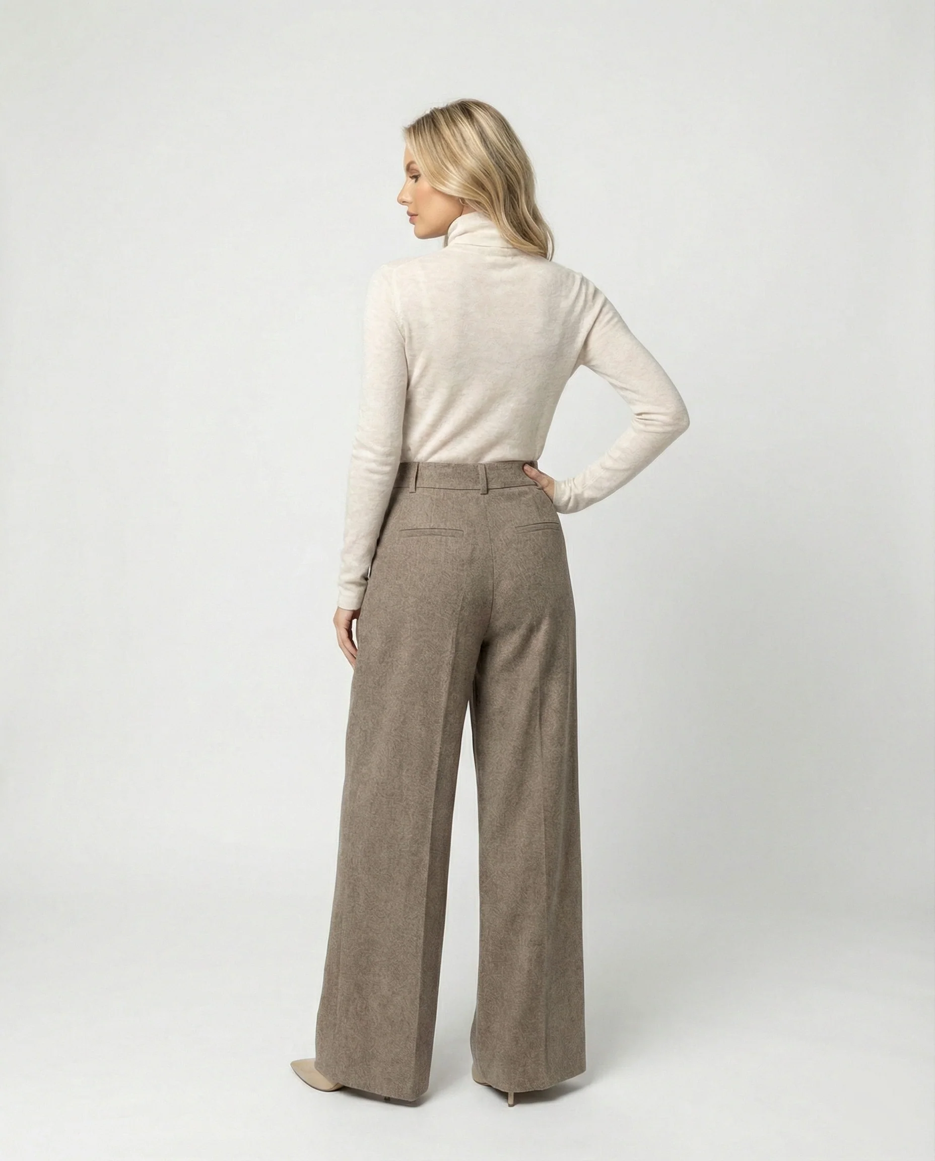 Youwei Damen Rollkragen Strickpullover aus Wolle für Herbst und Winter - Image 4