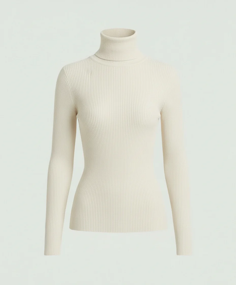 Youwei Damen Rollkragen Strickpullover aus Wolle für Herbst und Winter - Image 5