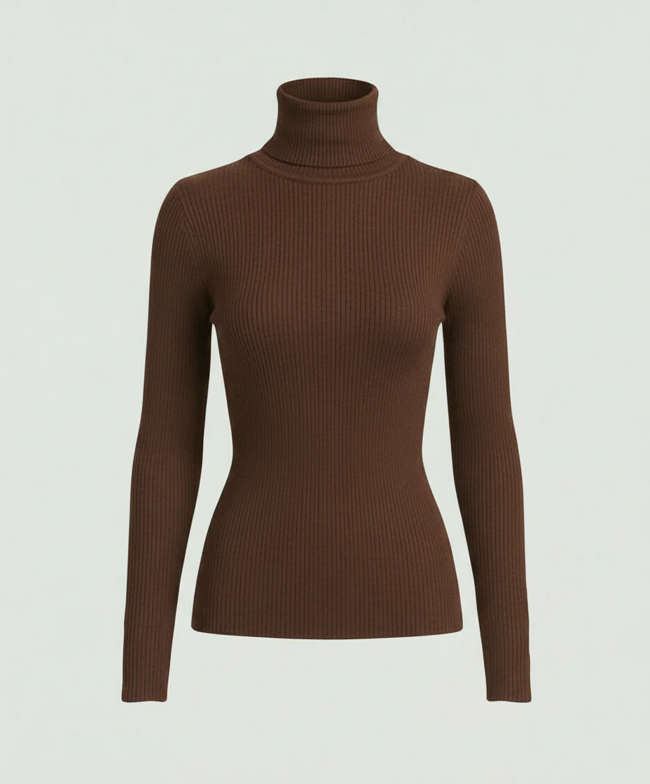 Youwei Damen Rollkragen Strickpullover aus Wolle für Herbst und Winter - Image 6