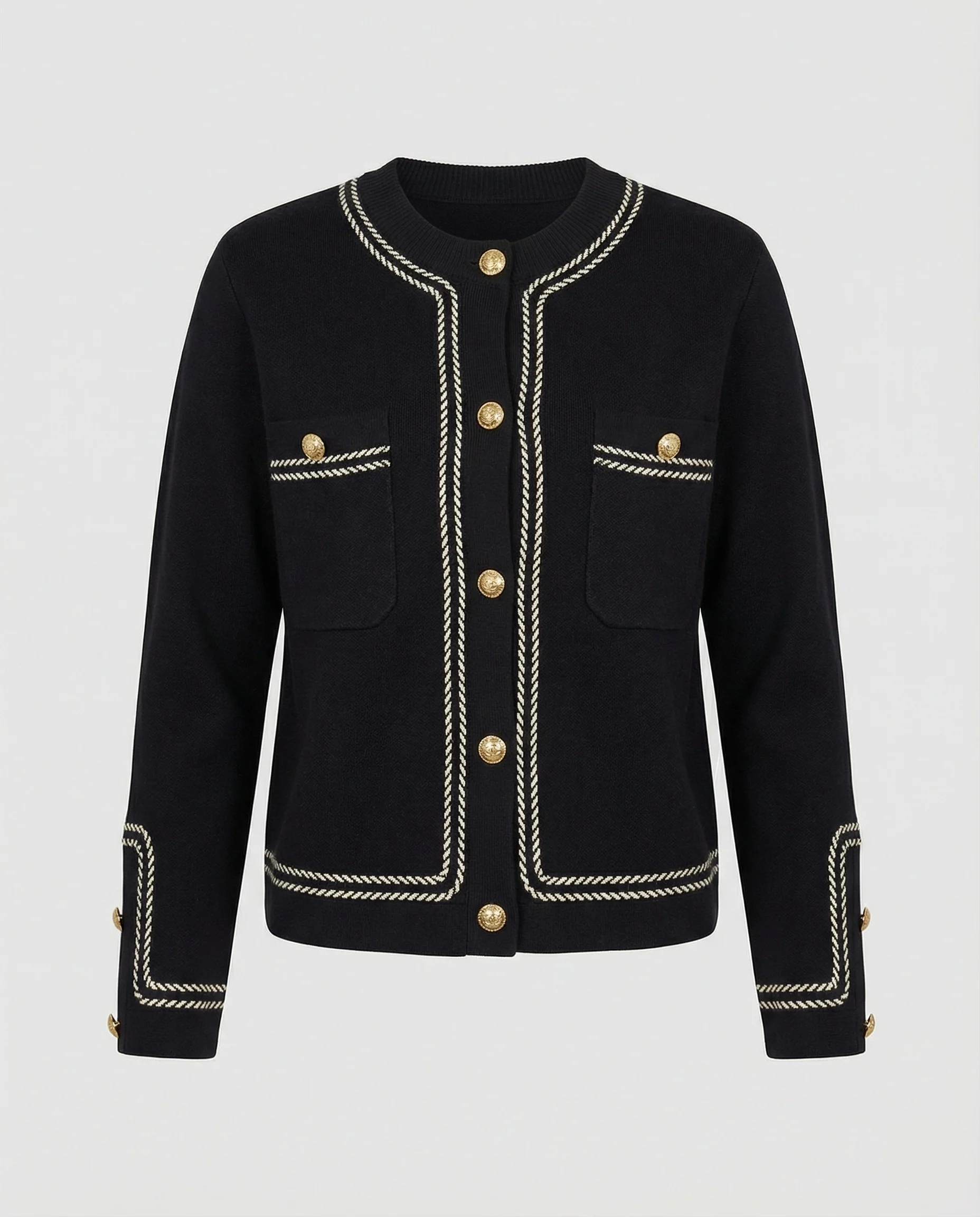 Zweiteiliges Feinstrick-Ensemble mit kurzem Cardigan - Image 5